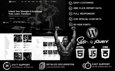 FlexPro - Kulturistika a online kurzy a vzdělávání WooCommerce WordPress Téma