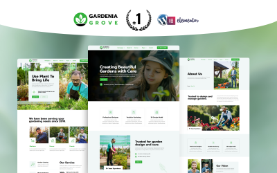 Gardenia - Bahçecilik WordPress Elementor Şablon seti