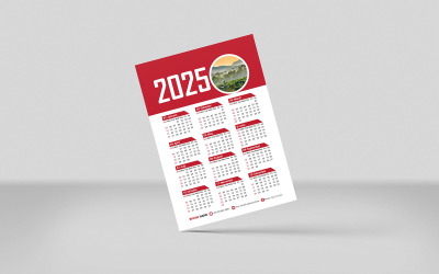 2025 årliga kalender design vektor