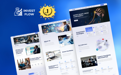 Invest Flow Premium Pénzügyi WordPress Elementor sablon