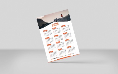 Modern 2025 väggkalenderdesign