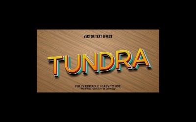 Tundra Fully Editable Vector 3D Text Effect