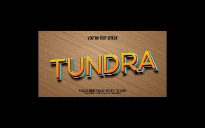 Tundra helt redigerbar vektor 3D-texteffekt