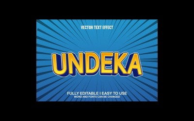 Undeka helt redigerbar vektor 3D-texteffekt