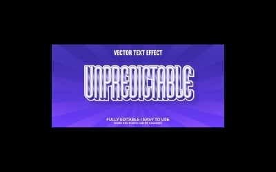 Unpredictable Fully Editable Vector 3D Text Effect