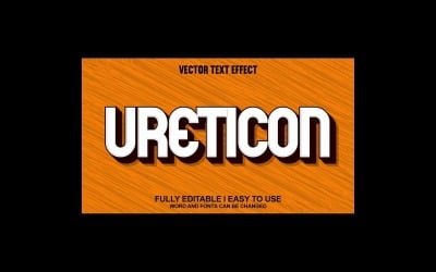 Uretikon helt redigerbar vektor 3D-texteffekt