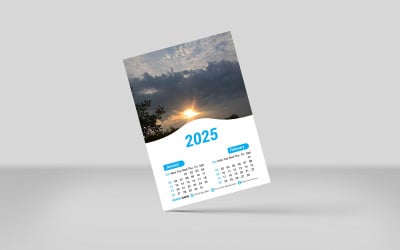 Wall Calendar Design 2025 Template