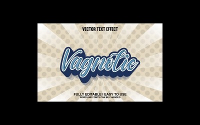Vagnotie helt redigerbar vektor 3D-texteffekt