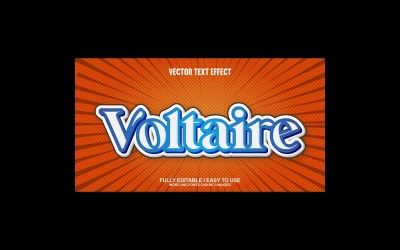 Effetto testo vettoriale 3D completamente modificabile Voltaire