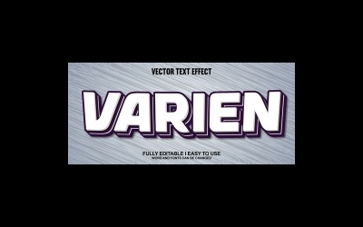 Varien Effetto testo vettoriale 3D completamente modificabile