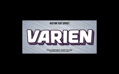 Varien Fully Editable Vector 3D Text Effect