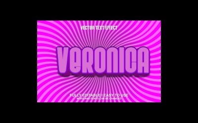 Veronica Fully Editable Vector 3D Text Effect