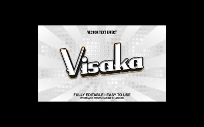 Visaka Fully Editable Vector 3D Text Effect