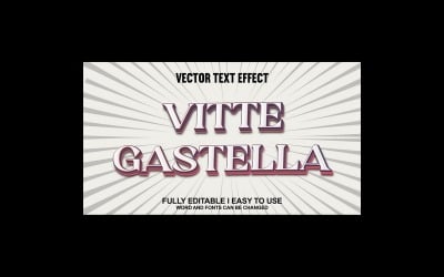 Vitte Gastella Fully Editable Vector 3D Text Effect