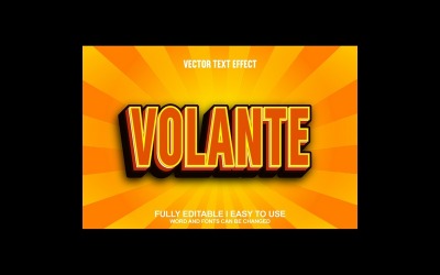 Volante helt redigerbar vektor 3D texteffekt
