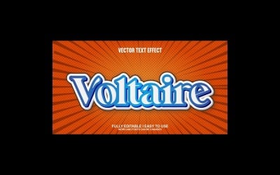 Voltaire helt redigerbar vektor 3D-texteffekt