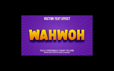 Wahwoh helt redigerbar vektor 3D-texteffekt