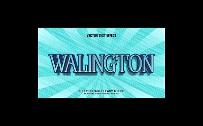 Walington helt redigerbar vektor 3D-texteffekt