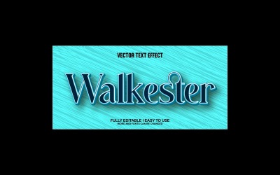 Walkester helt redigerbar vektor 3D-texteffekt