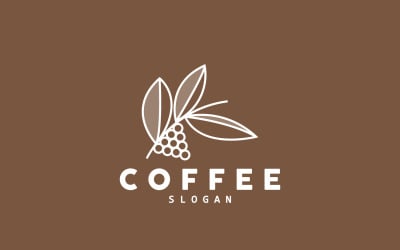coffee bean drink logo design illustration V6