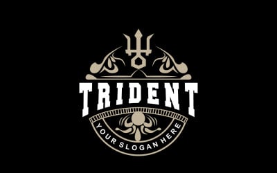 Lanza con el logotipo del tridente Poseidón Neptuno Tritón V11