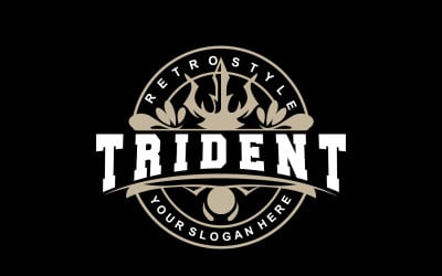 Logo Trójzębu Włócznia Posejdon Neptun Tryton V12