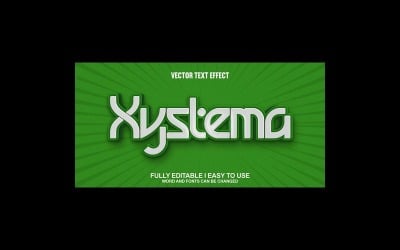Xystema Fully Editable Vector 3D Text Effect