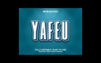 Yafeu Fully Editable Vector 3D Text Effect