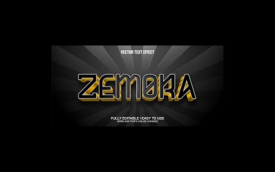 Zemora helt redigerbar vektor 3D-texteffekt