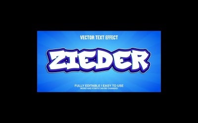 Zieder Fully Editable Vector 3D Text Effect