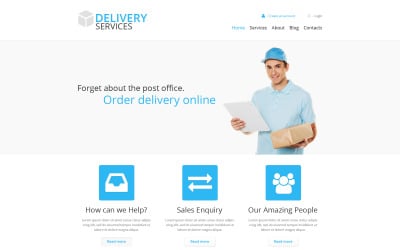 Modello di sito Web reattivo di servizi di consegna