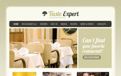 Restaurant Reviews Moto CMS HTML Template