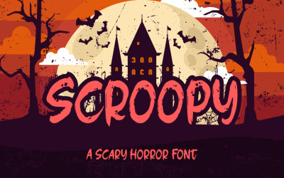 Scroopy een eng horrorlettertype
