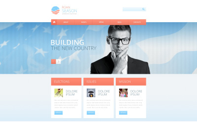 Modèle Web adaptatif pour site de candidat politique #45409