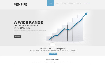 Modelo de site responsivo de empresa de investimento