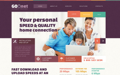 Op internet reagerende websitesjabloon