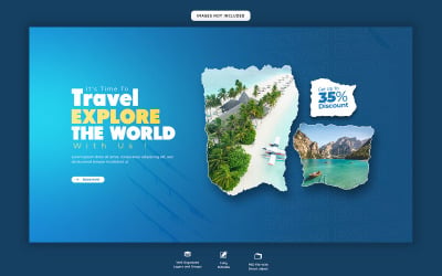 Travel Tourism Social Media Web Banner Template Design