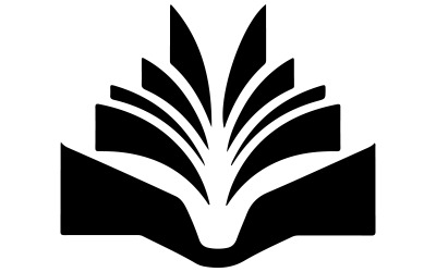 Eine Buchsilhouette-Kunstillustration