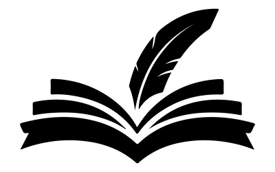 Uma ilustração de arte de silhueta vetorial de livro