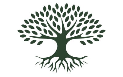 Ilustracja drzewa z głębokimi korzeniami