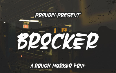 Brocker a Rough Marker Schriftart