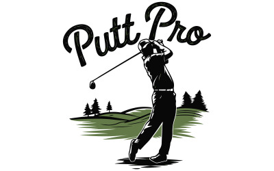 A hand drawn doodle of a golfer swinging a club