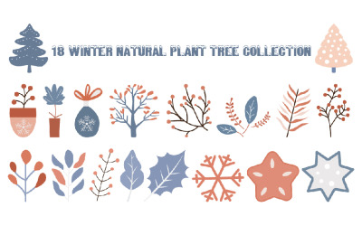 18 Winter Naturpflanzenbaum-Kollektion