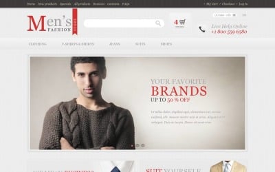 Men&amp;#39;s Fashion Store ZenCart-sjabloon