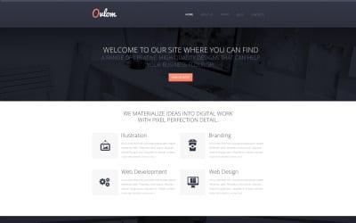 Modelo de site responsivo do Design Studio