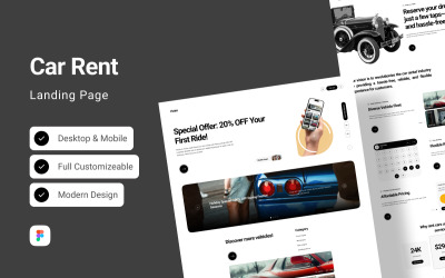 Heim - Autovermietung Landing Page