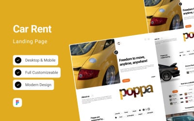 Poppa - Car Rent Landing Page