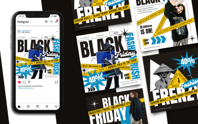 Plantilla de publicación de Instagram para el Viernes Negro n.° 14