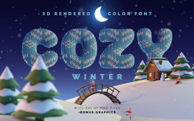 Cozy Winter — Color Bitmap Font