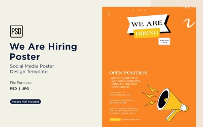 We are Hiring Poster Design Template 04